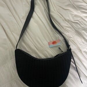 Elegant Black Quilted Shoulder Bag